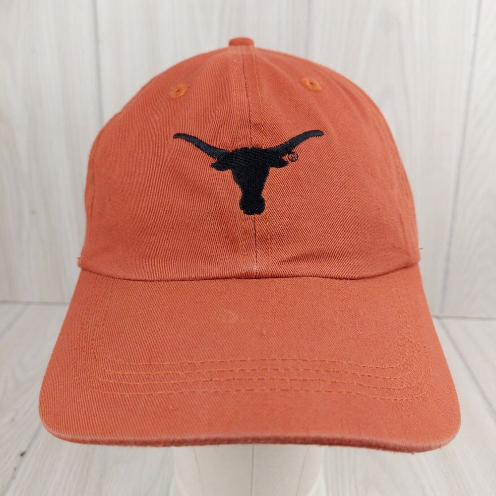 Vintage Texas Longhorns‎ Hat Cap Strapback Orange Black Logo Ahead Vintage Dad
